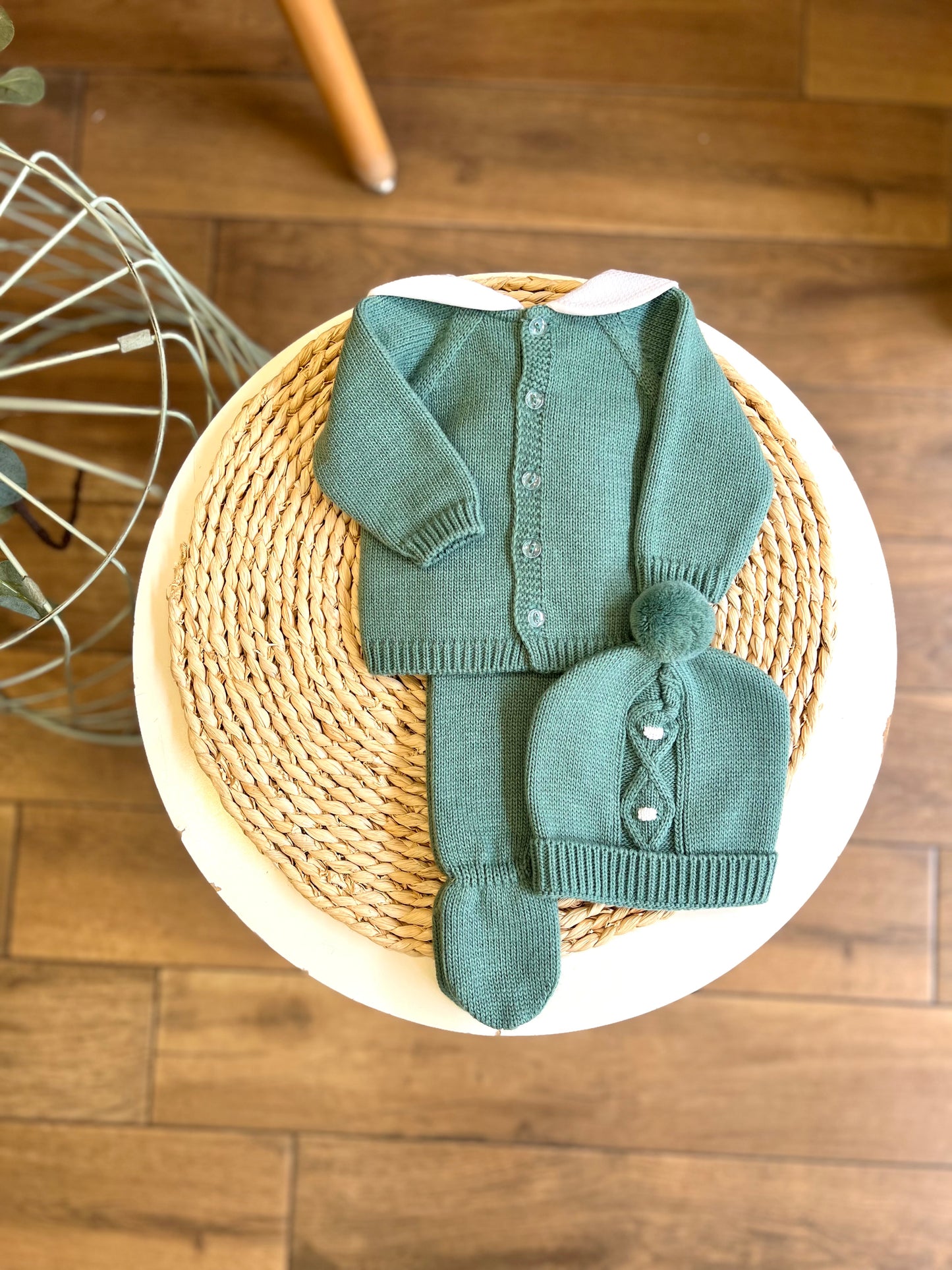 Completo invernale Verde con cappellino