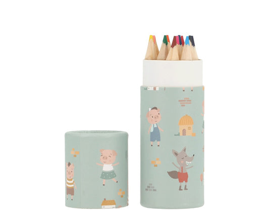 Tubo 12 Pastelli Tutete The Three Little Pigs