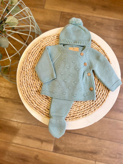 Completo invernale con cappellino Verde