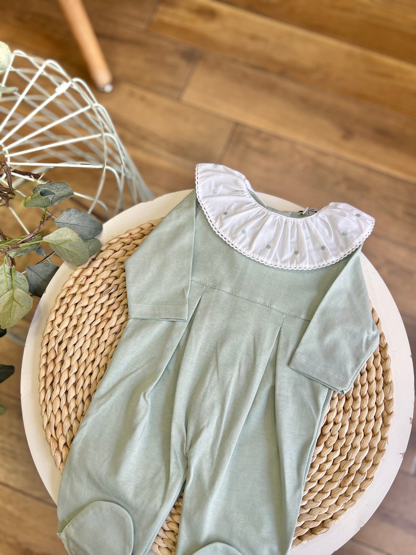 Tutina colletto Verde Salvia