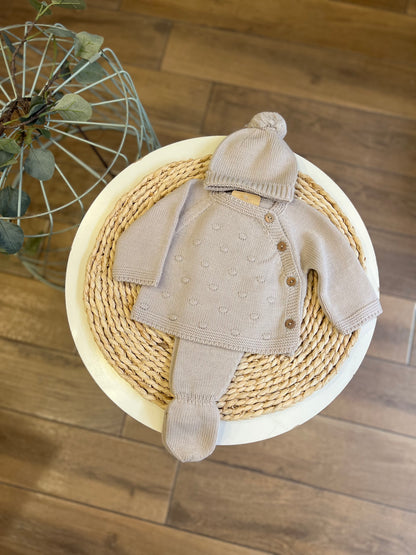 Completo invernale con cappellino Pietra