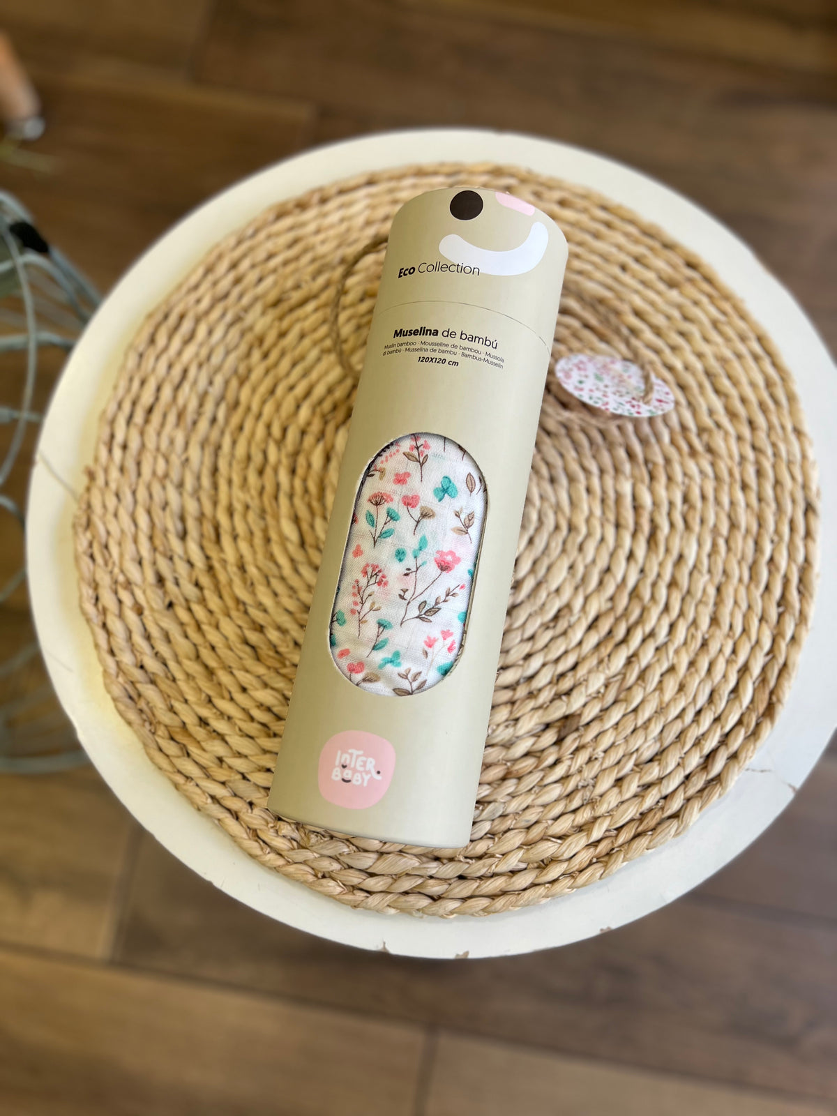 Maxi mussola Flower bianca
