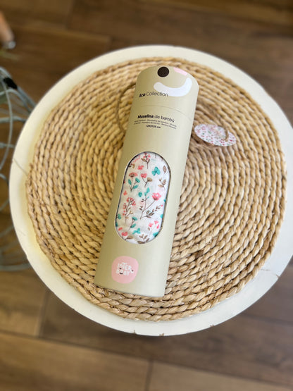 Maxi mussola Flower bianca