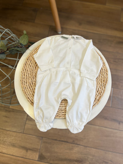 Tutina in cotone Righe verde