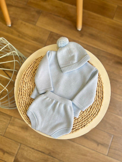Completo invernale Celeste con cappellino