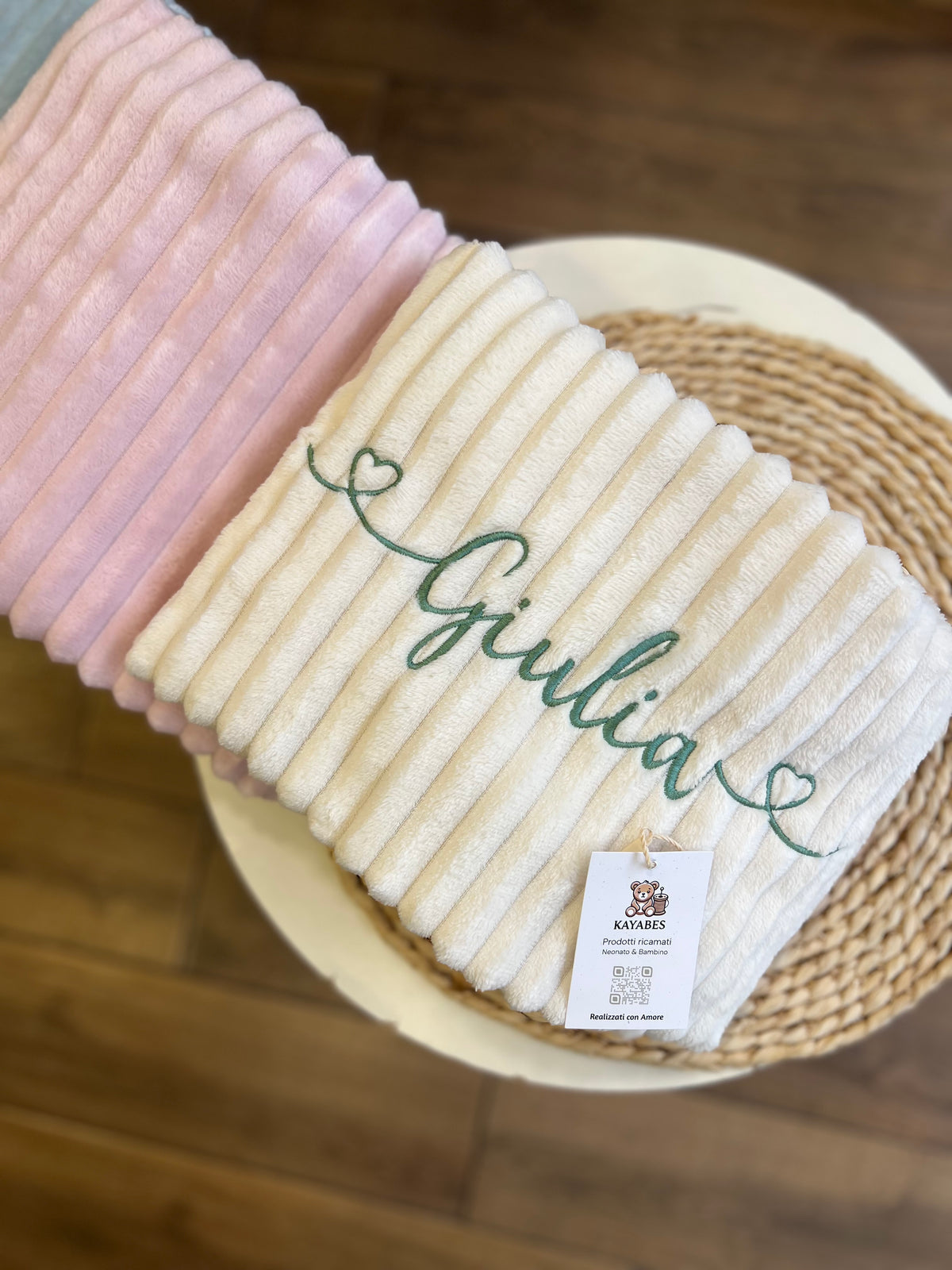 Copertina invernale carrozzina personalizzata con nome ricamato