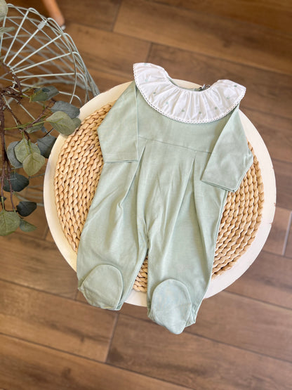 Tutina colletto Verde Salvia