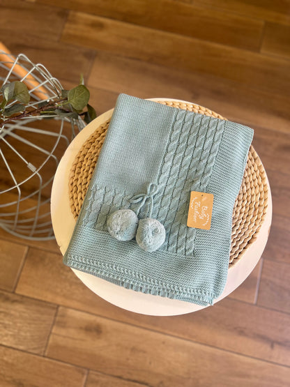 Coperta invernale Pon pon Verde