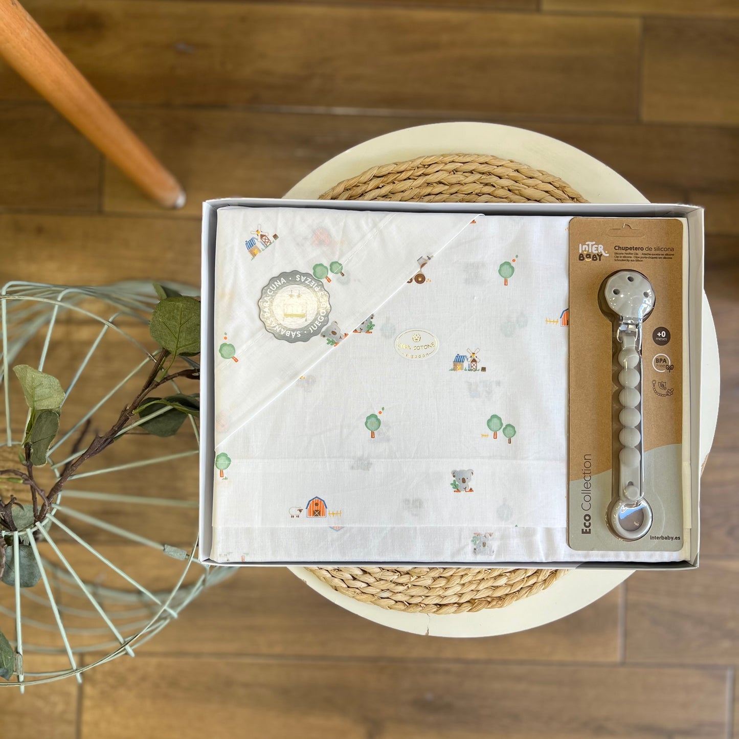 Set lettino con portaciuccio