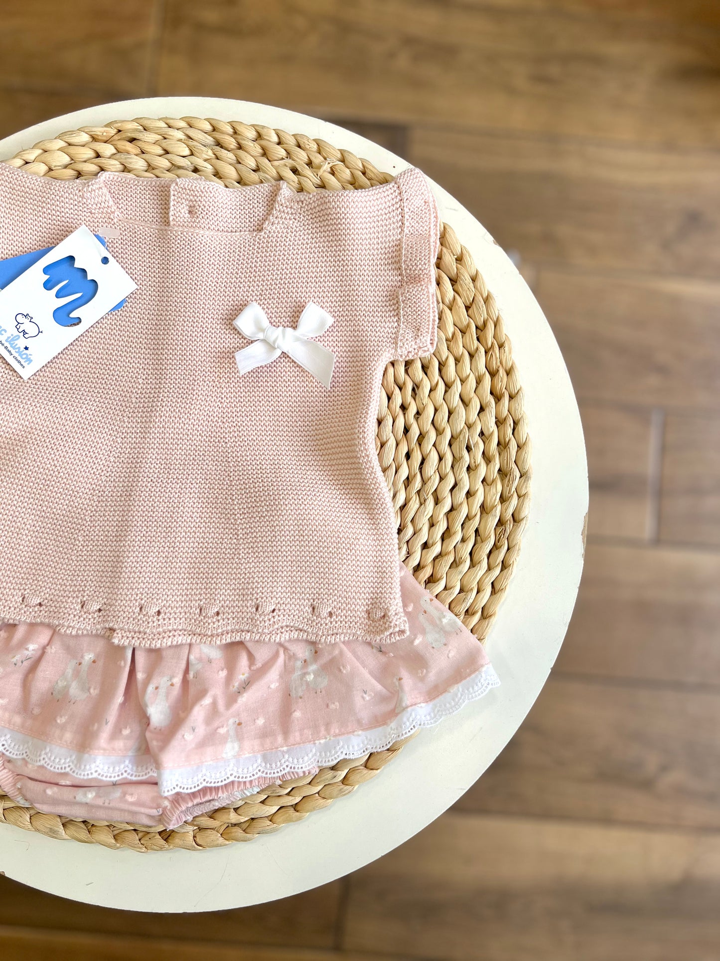 Completo in filo estivo con culotte Nude