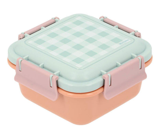Lunch Box Grande Monneka Apricot-Vichy Aqua