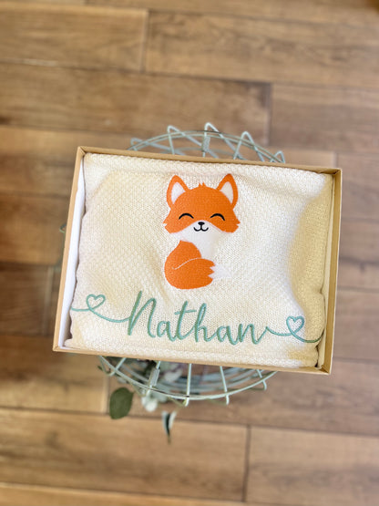 Copertina estiva in cotone Bamboo personalizzata con disegno e nome