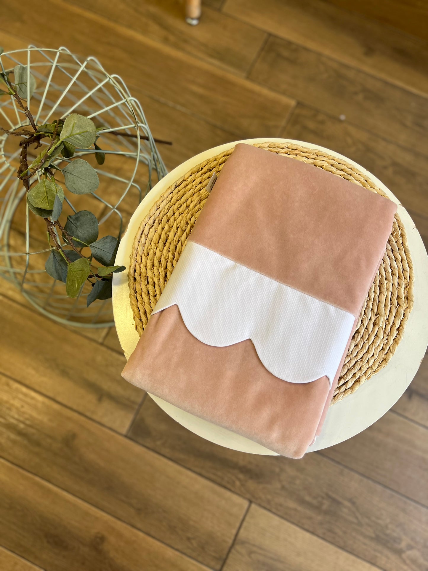 Coperta Petalo in ciniglia Cipria