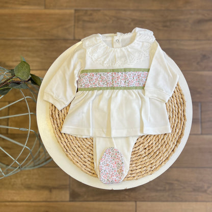 Completo in cotone Flower