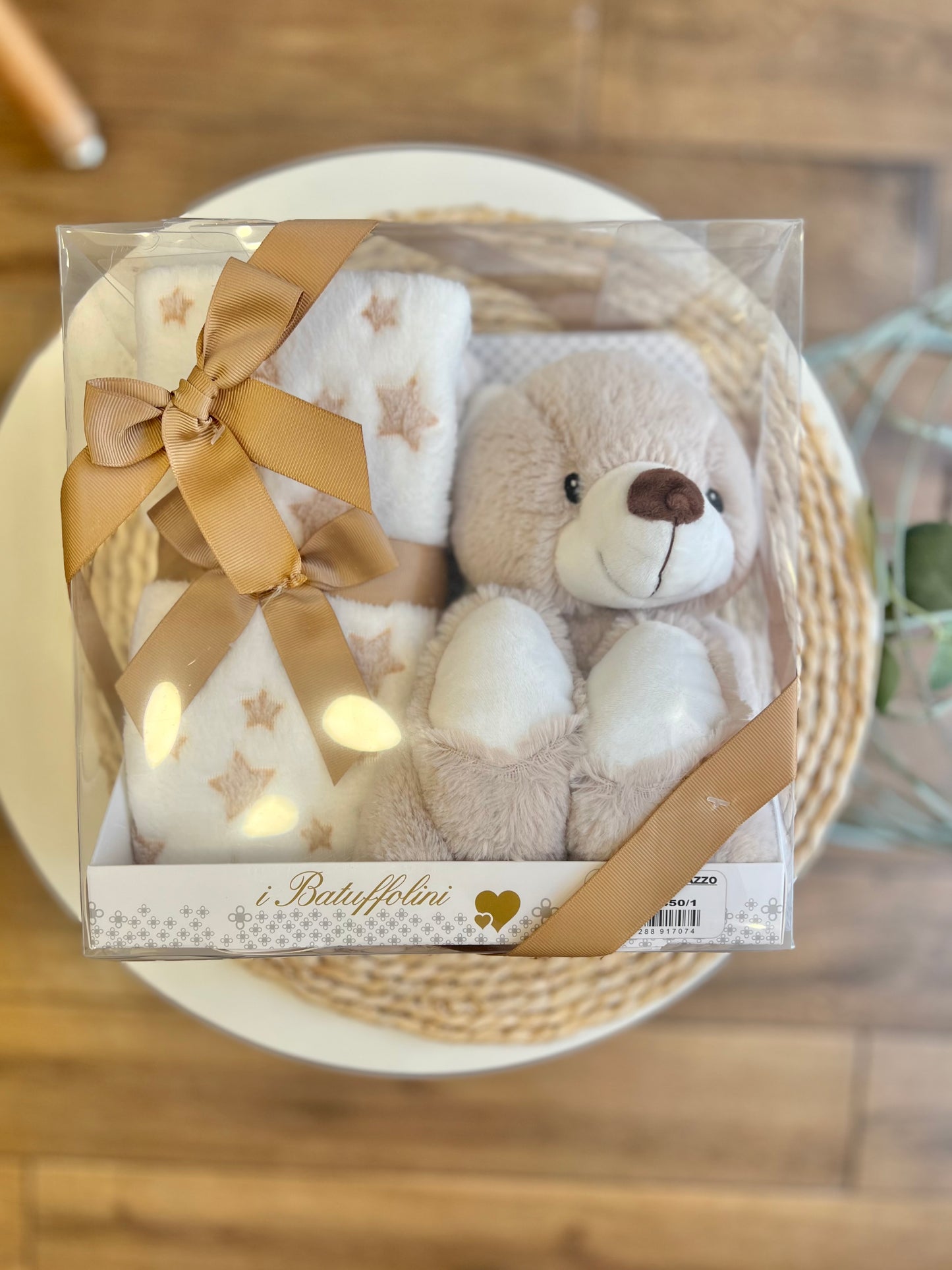 Set copertina carrozzina in ciniglia e Peluche Orsetto