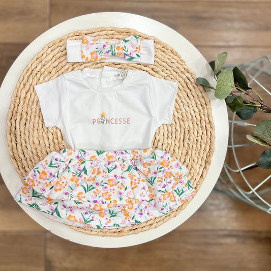 Completino con fascia fiori
