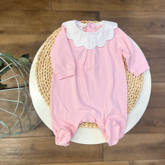 Tutina in cotone con colletto