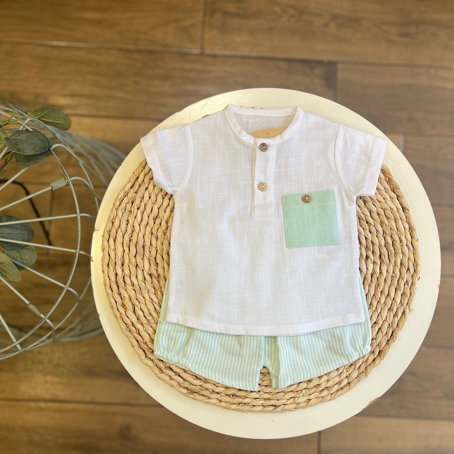 Completo righe verde