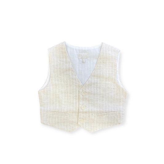 Gilet misto lino