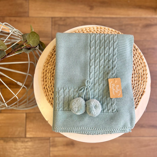 Coperta invernale Pon pon Verde