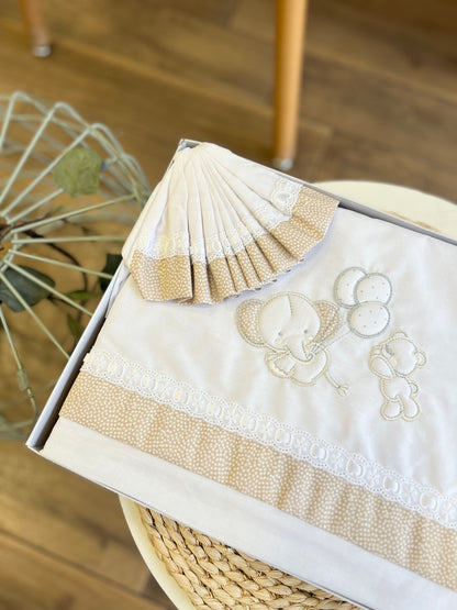 Set carrozzina Elefantino Pois Beige