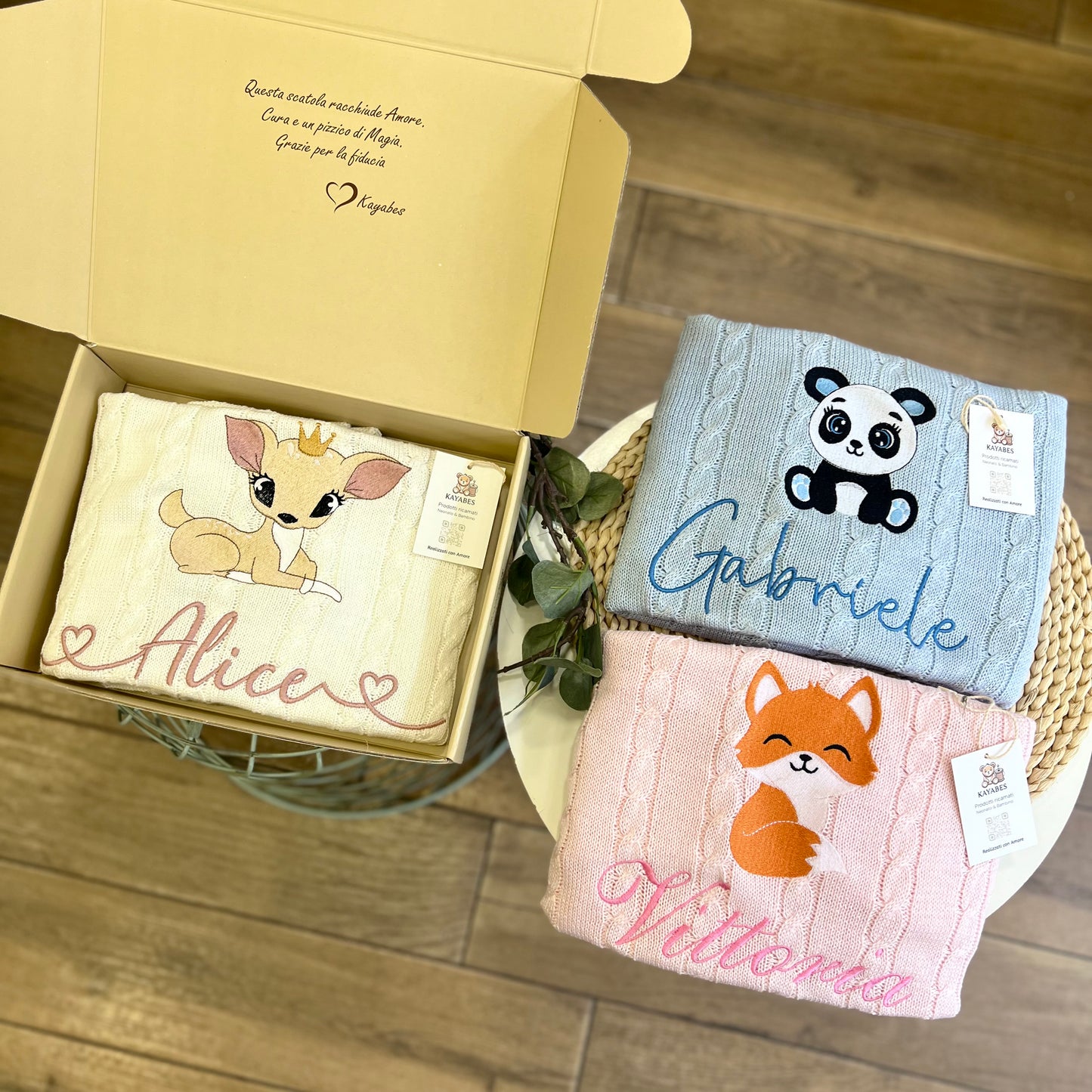 Copertina primavera estate personalizzata con disegno e nome