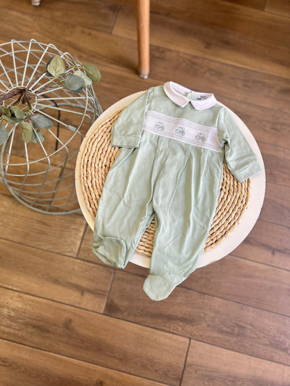 Tutina in cotone Car salvia