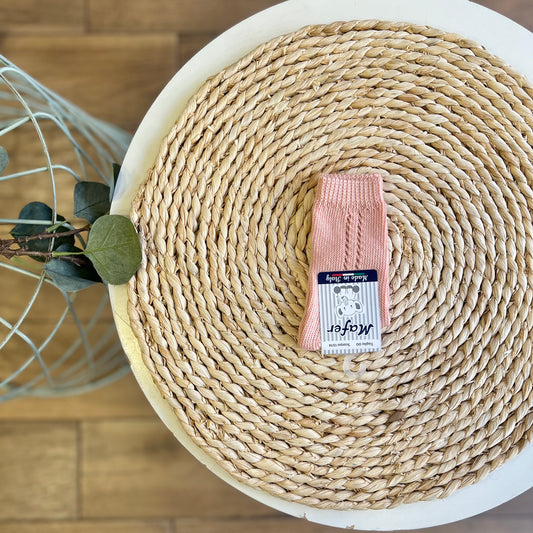 Calzini caldo cotone traforati Rosa cipria