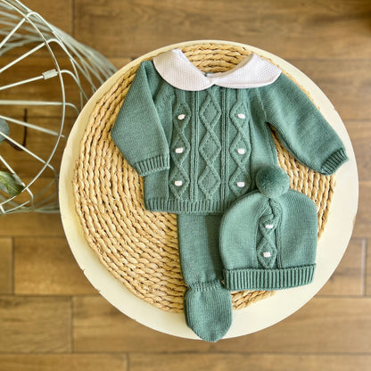 Completo invernale Verde con cappellino