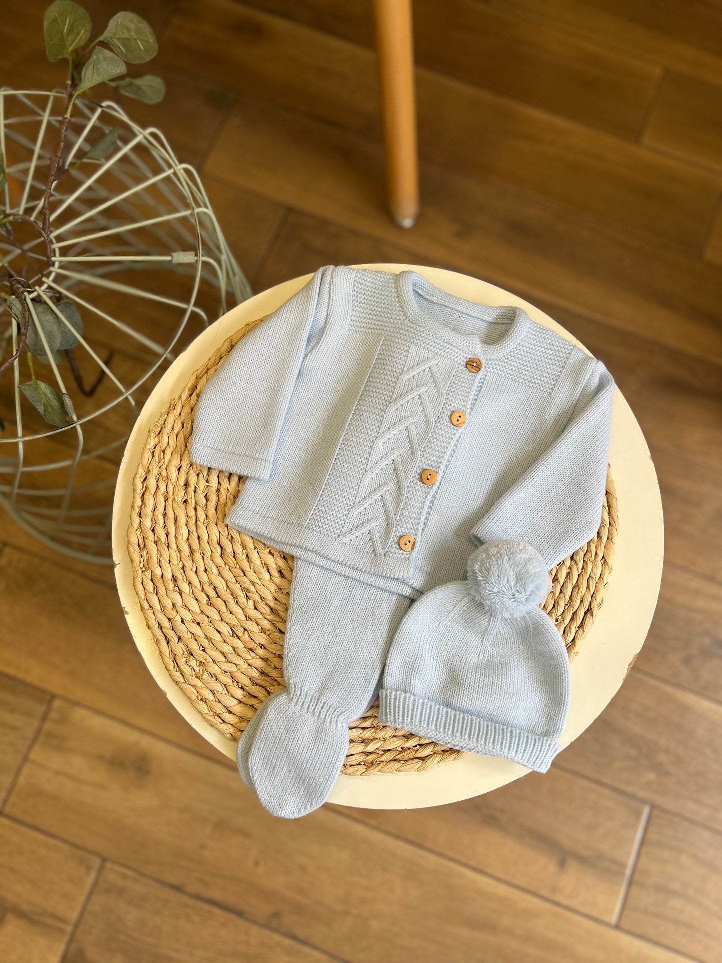 Completo invernale Celeste con cappellino