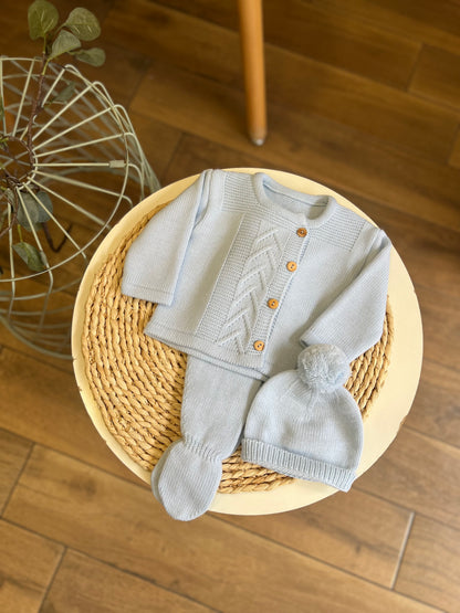 Completo invernale Celeste con cappellino