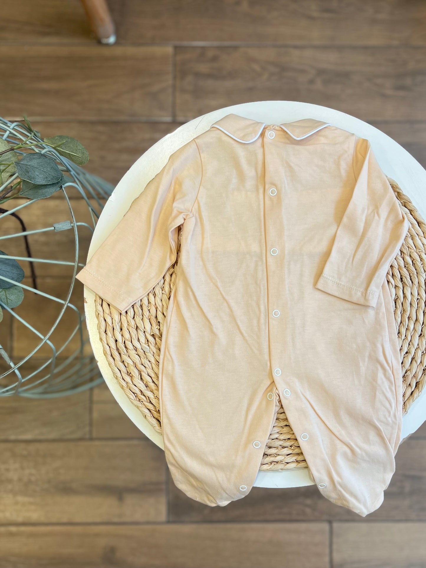 Tutina in cotone punto smock