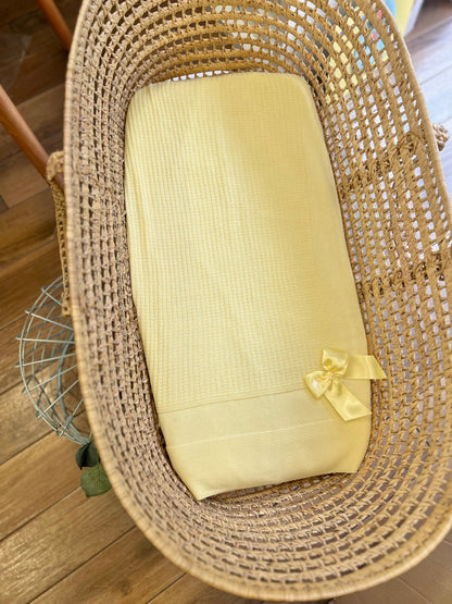 Coperta primavera/estate con fiocco in raso Giallo