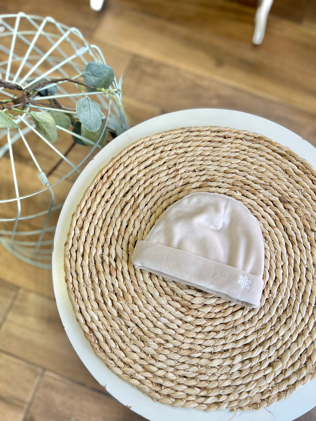 Cappellino ciniglia Beige