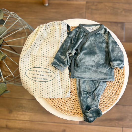 Tutina in ciniglia Soft Bamboo Verde