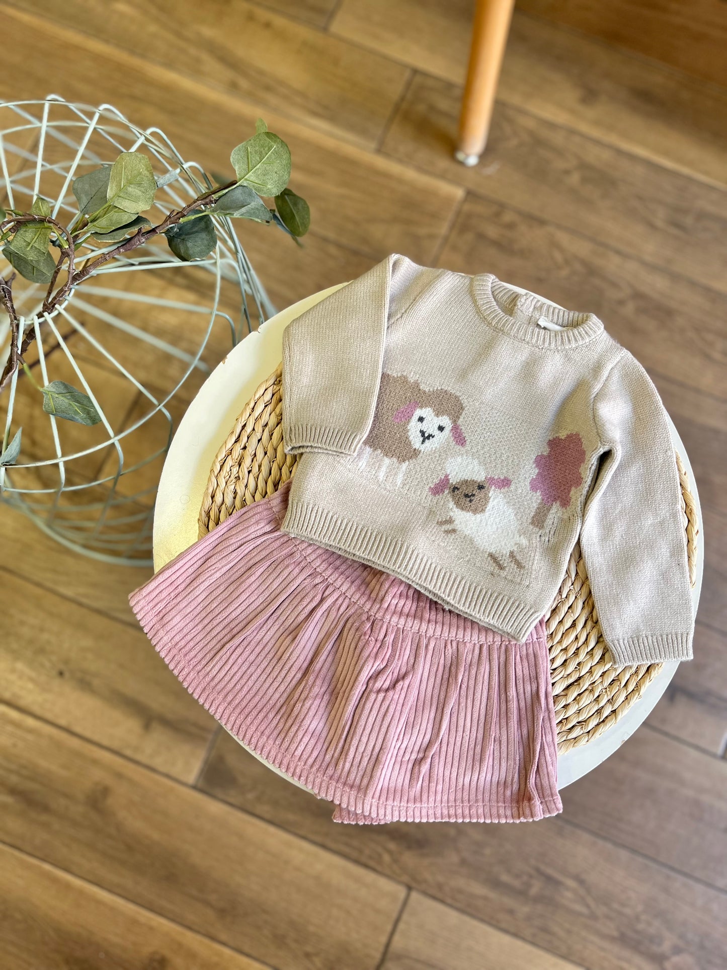 Completo gonna pantalone e maglioncino Sheep