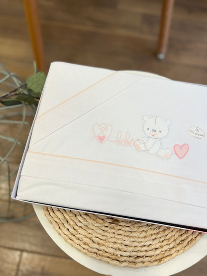 Set carrozzina Orsetto Baby Rosa