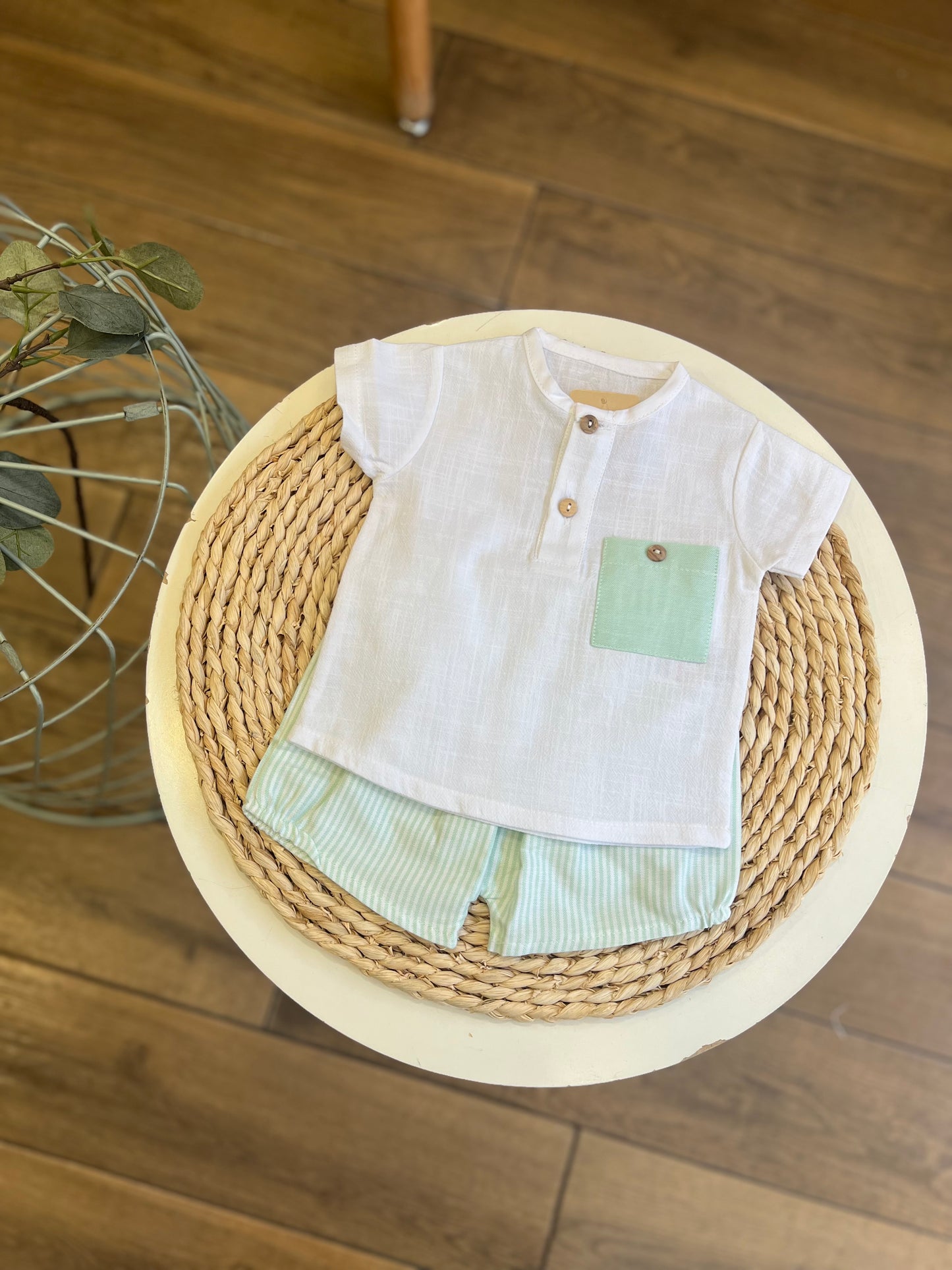 Completo righe verde