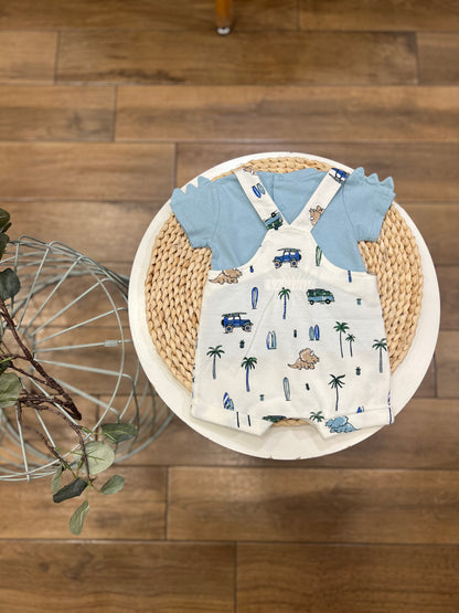 Salopette e t-shirt Dino