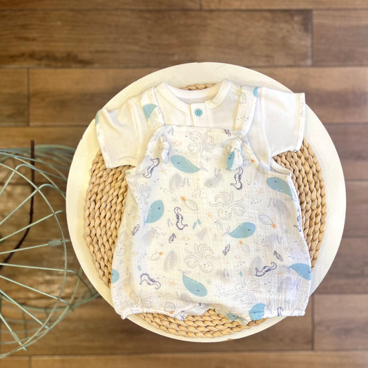 Salopette con body Sealife