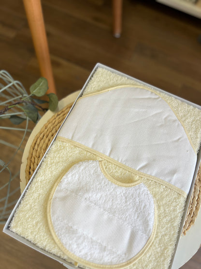 Accappatoio triangolo con bavetta Crema Personalizzabili