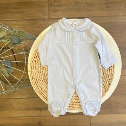 Tutina in cotone celeste