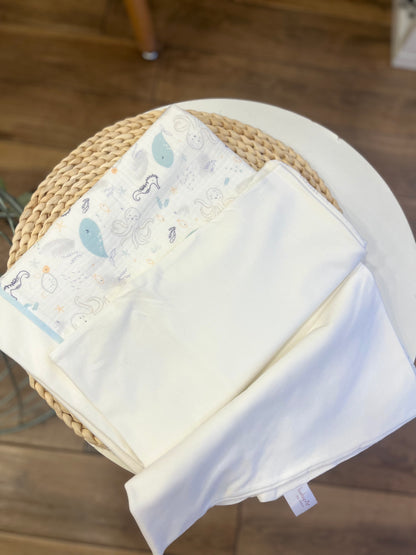 Coperta in cotone Sealife