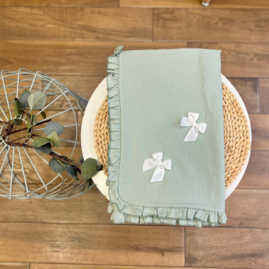 Copertina carrozzina Primavera/Estate Fiocchetti Verde Salvia