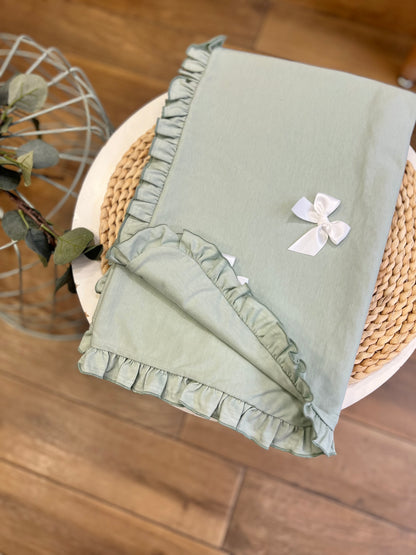 Copertina carrozzina Primavera/Estate Fiocchetti Verde Salvia