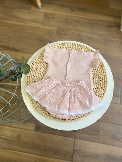 Completo in filo estivo con culotte Nude
