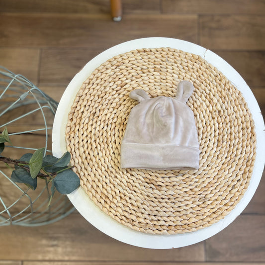 Cappellino ciniglia beige