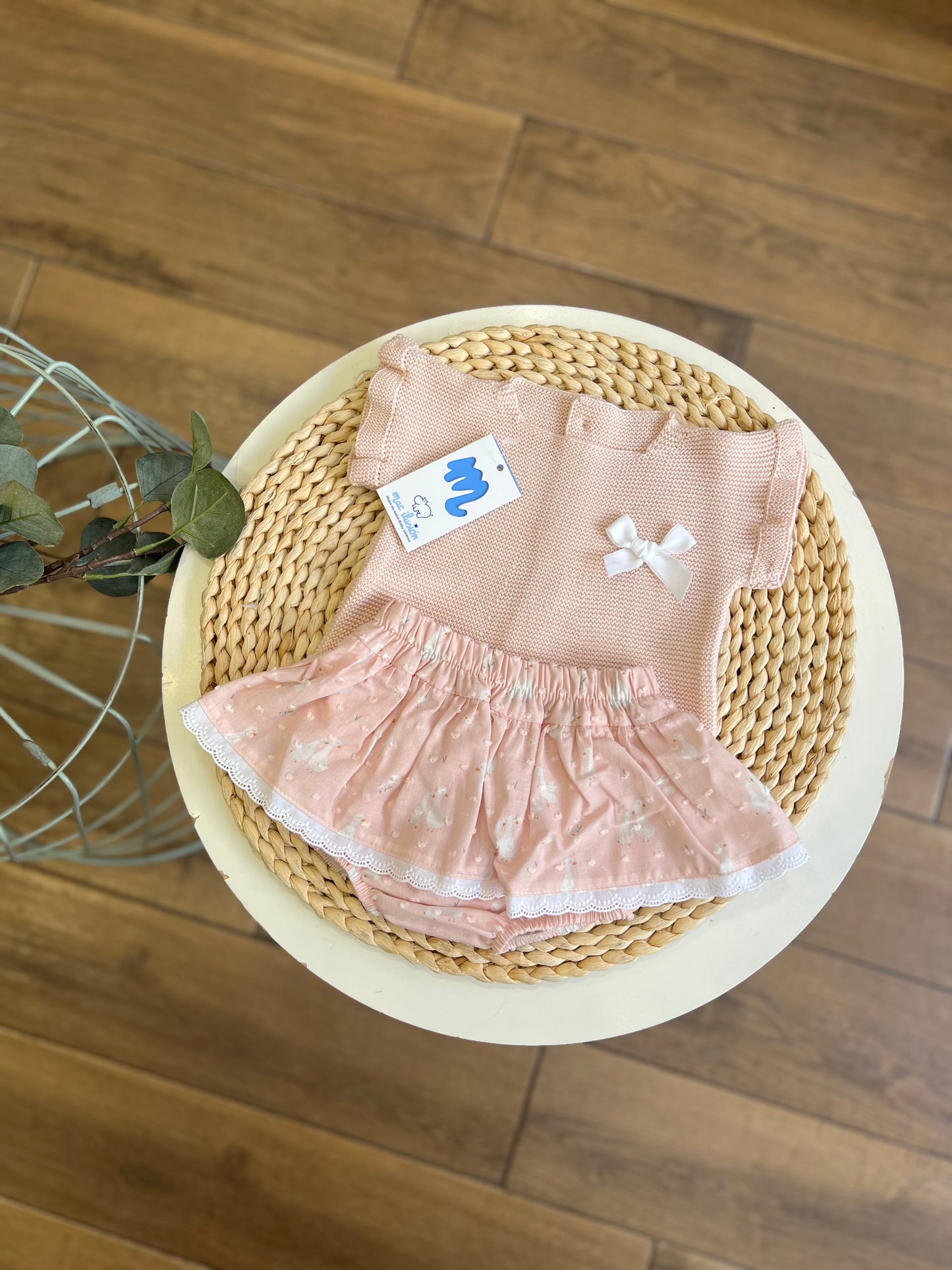 Completo in filo estivo con culotte Nude