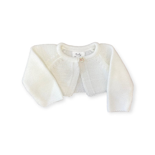 Cardigan corto bianco caldo