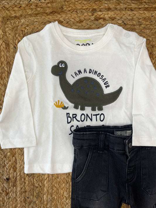 T-Shirt caldo cotone Dinosauro
